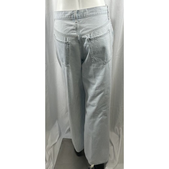 Old Navy Extra High Rise Baggy Wide Leg Jeans 14 Light Wash Denim Hipster 87-03 - Picture 10 of 14